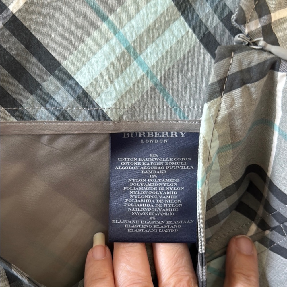 Burberry Blue and Black Knee-Length Pencil Skirt - Picture 8 of 9